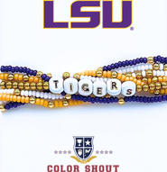 Color Shout Louisiana State Lucky 7 Bracelet Set