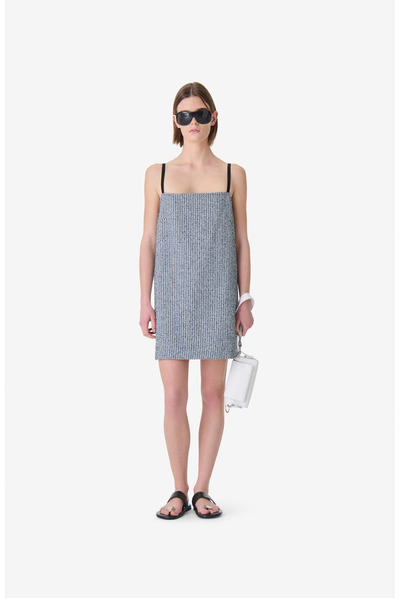 Pima Mini Dress, Main, color, SKY BLUE / BLACK / WHITE