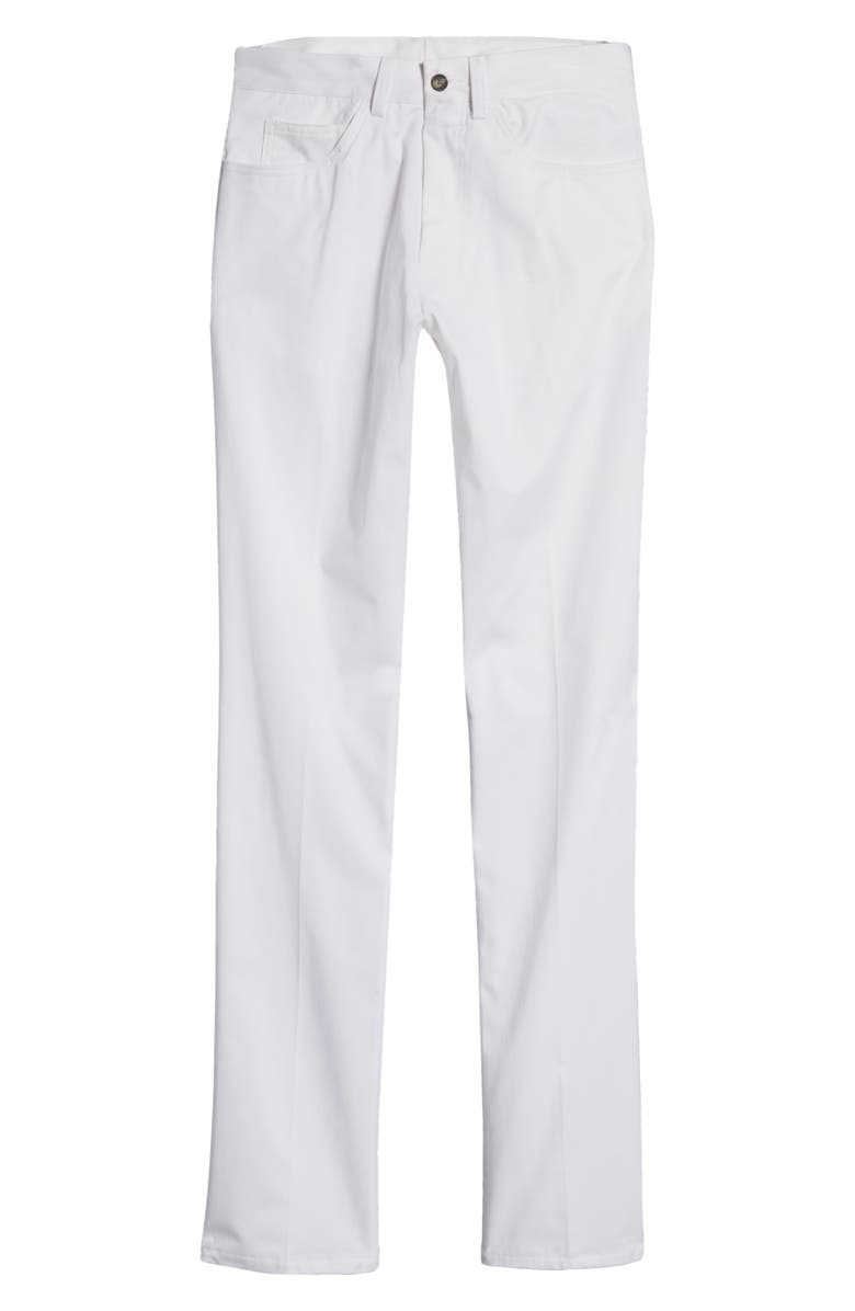 Berle Charleston Khaki 5 Pocket Stretch Twill Pants, Alternate, color, White
