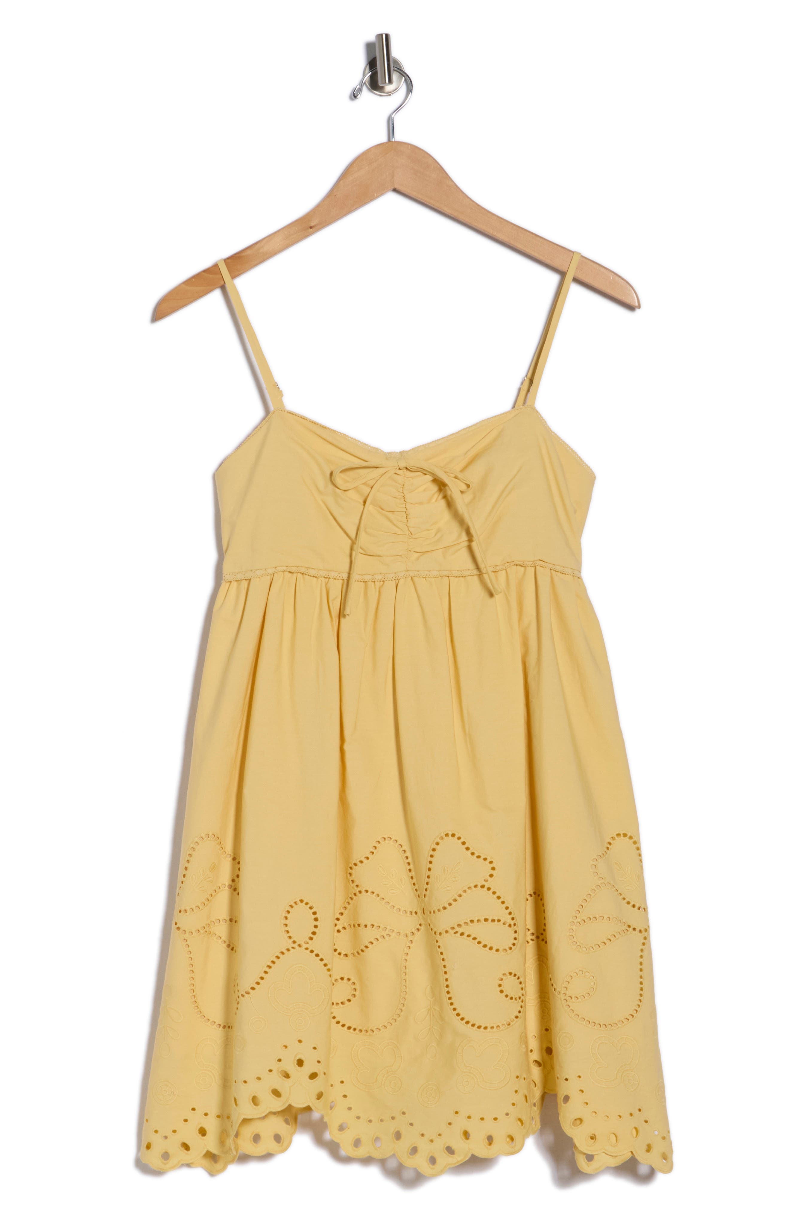 MOON RIVER Eyelet Detail Minidress