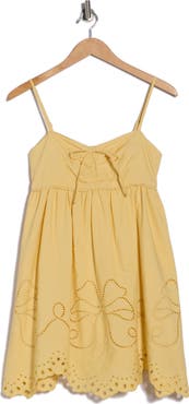MOON RIVER Eyelet Detail Minidress