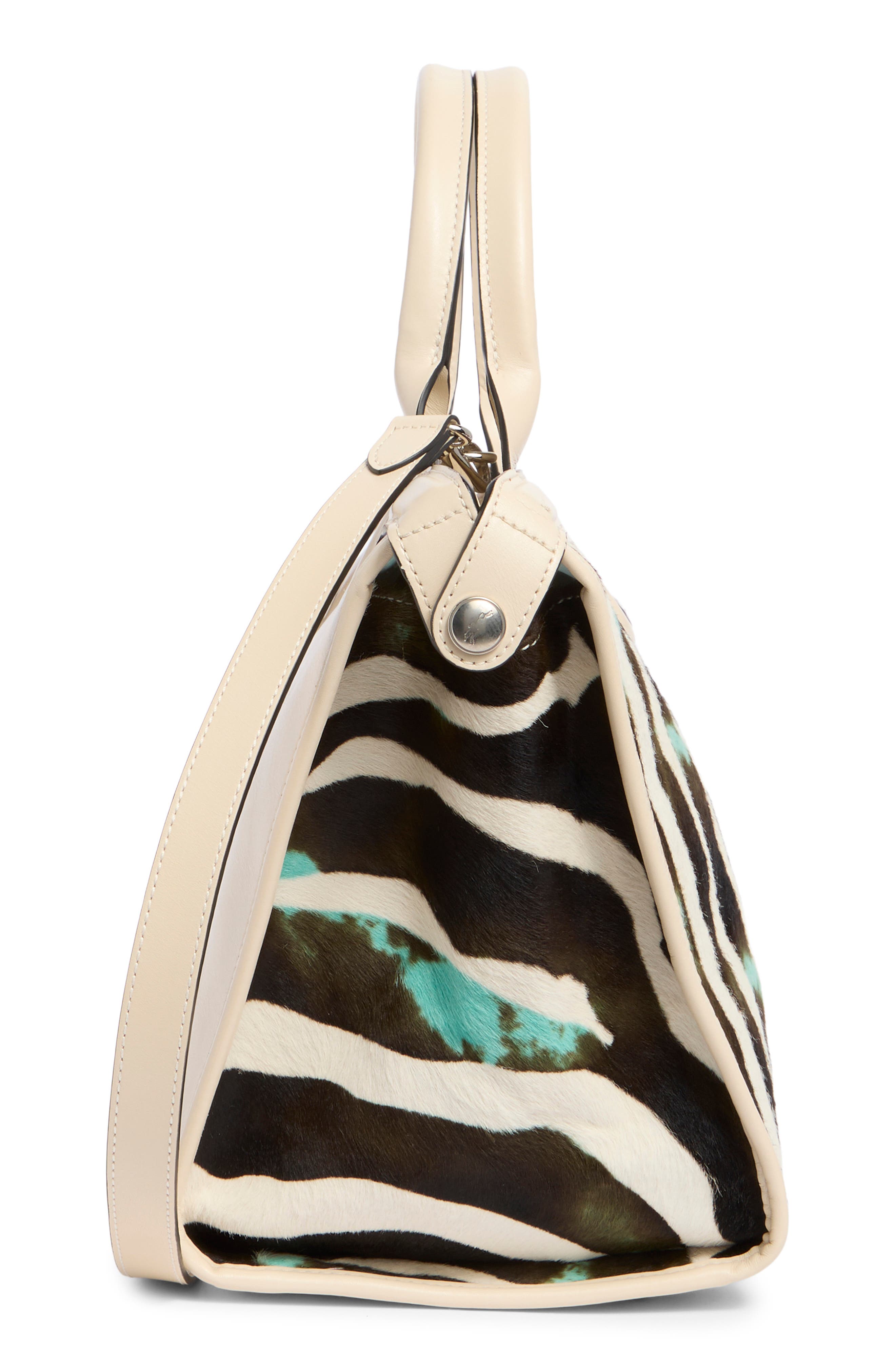 Longchamp Le Pliage Genuine Calf Hair Small Handbag, Alternate, color, Lagoon