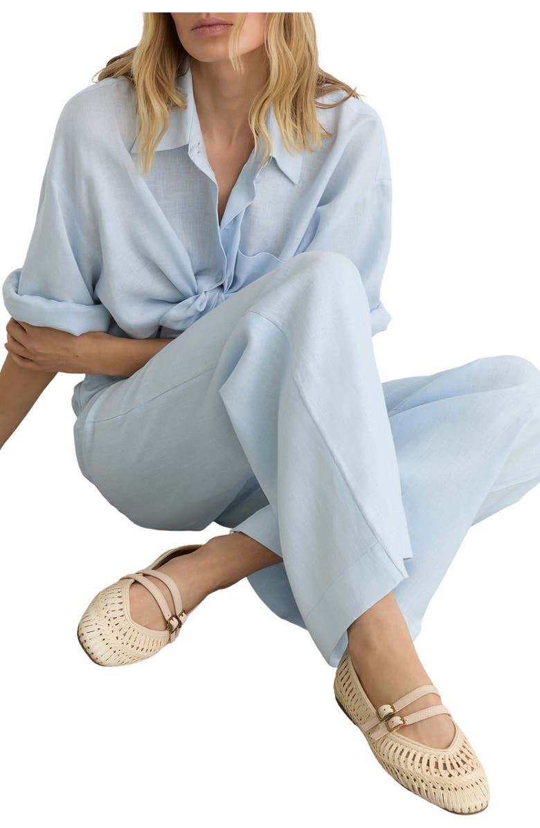 Reiss Elizabeth Woven Mary Jane Flat, Alternate, color, Off White