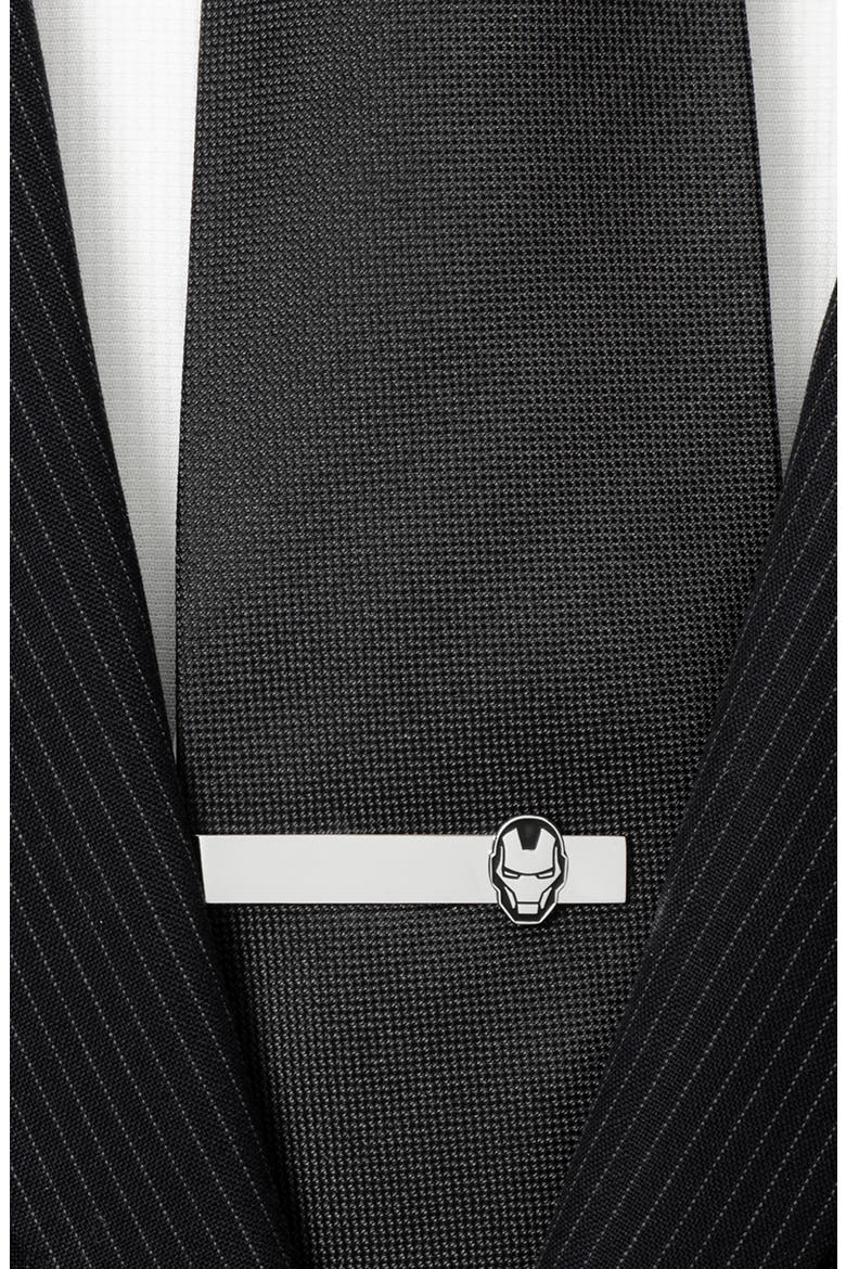 Iron Man Tie Bar, Alternate, color, SILVER