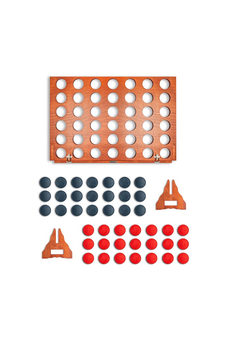 Elakai Mahogany Convoy 4 In A Row Game, Alternate, color, Natural Wood