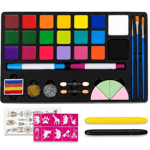 Face Painting Kit, Washable Face & Body Paint for Kids, Nontoxic Multicolor Face Paint Makeup, Art & Craft Activity for Birthday & Halloween Party