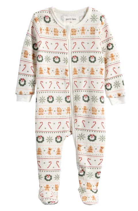 Holiday Treats Fair Isle Fitted Footie Pajamas (Baby)