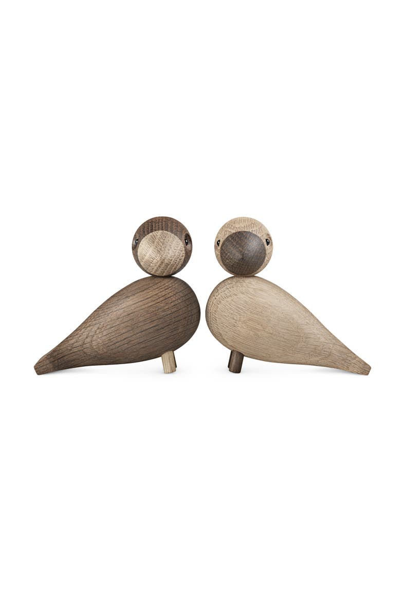 Kay Bojesen Lovebirds, Alternate, color, Oak/Smoked Oak
