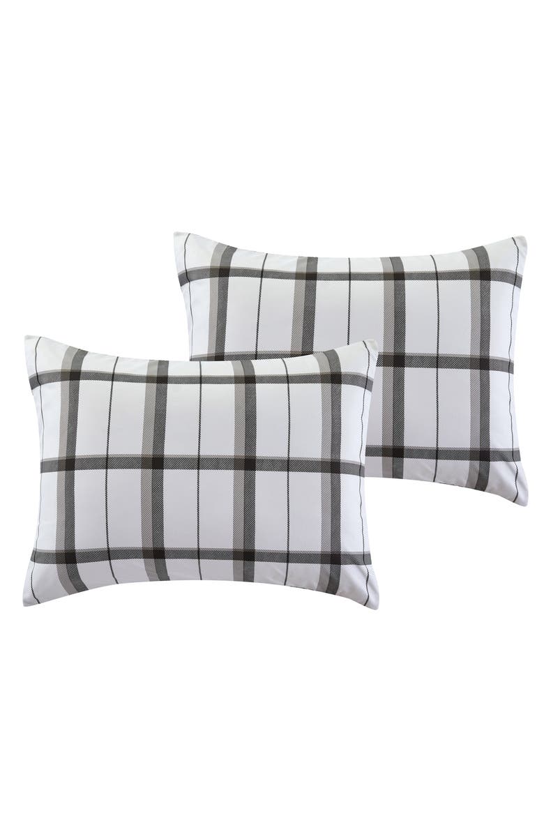 VCNY HOME Ivy Plaid Comforter & Sham Set, Alternate, color, Grey