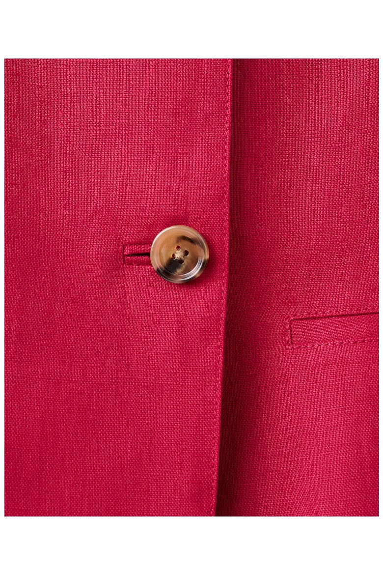 Double Breasted Linen Jacket, Alternate, color, RED