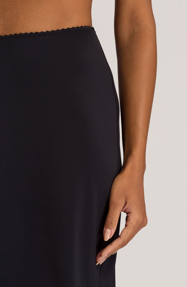 Hanro Satin Deluxe Half Slip, Alternate, color, Black