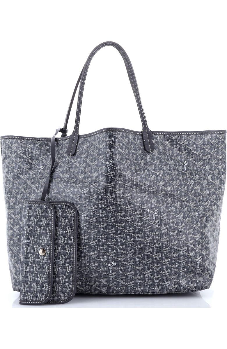Pre-Owned Goyard Saint Louis Tote Coated Canvas GM, Alternate, color, Gray
