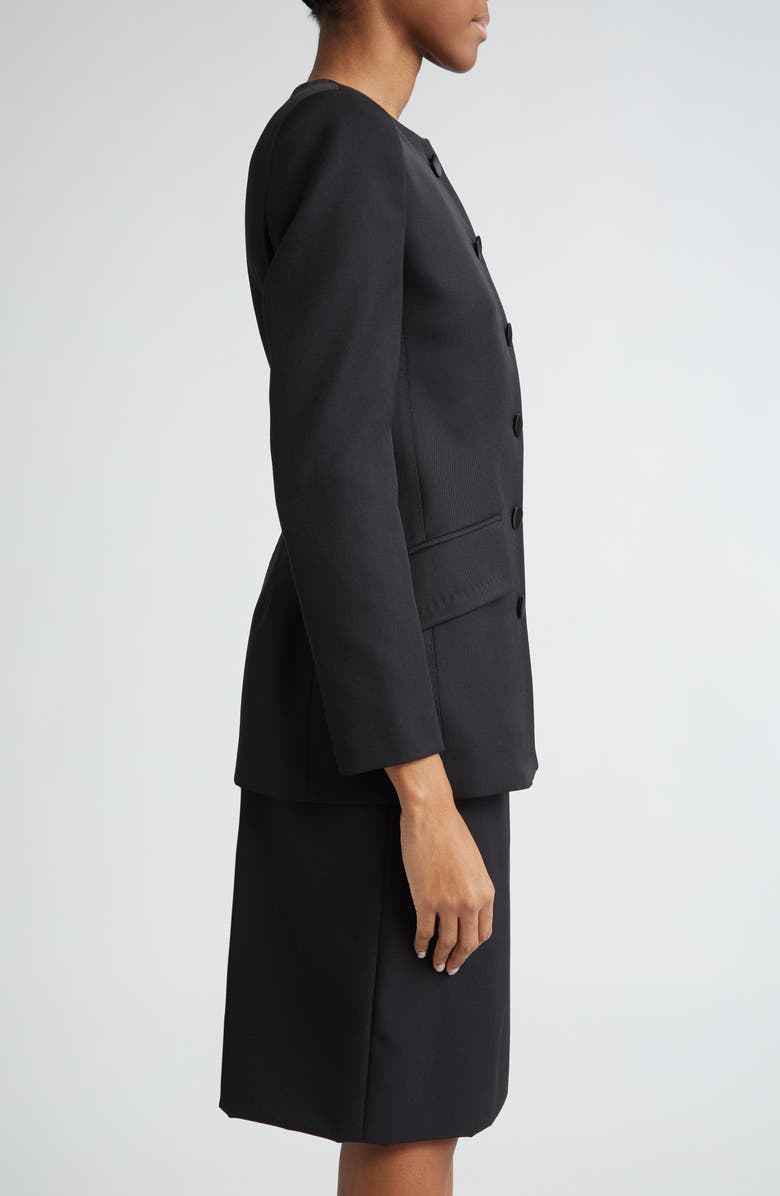 Dolce&Gabbana Collarless Crepe Jacket, Alternate, color, 