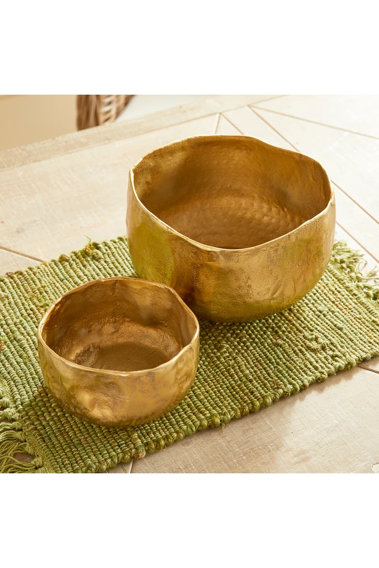 Amelia Cachepots, Set of 2, Alternate, color, Gold