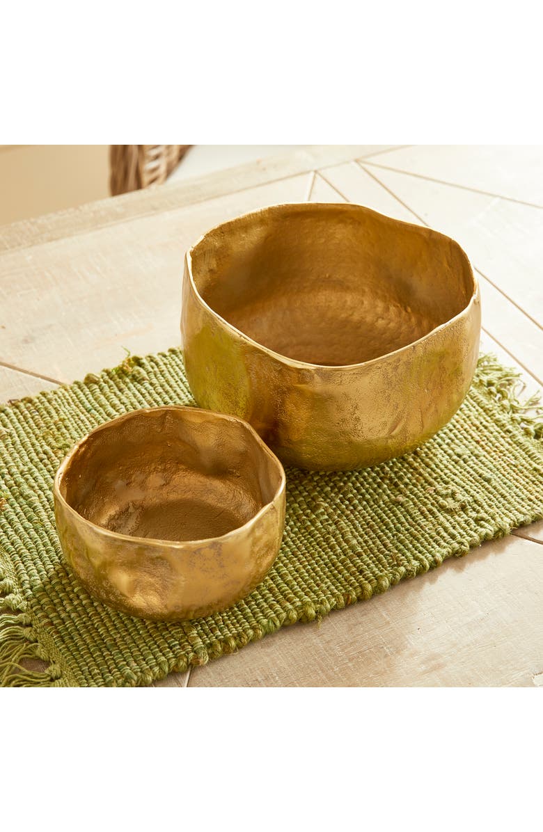 Napa Home & Garden Amelia Cachepots, Set of 2, Alternate, color, Gold