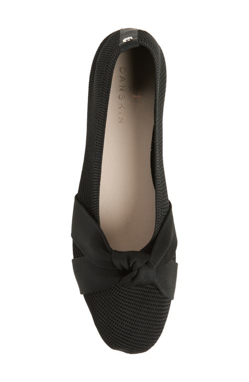 Danskin Knit Bow Flat In Black