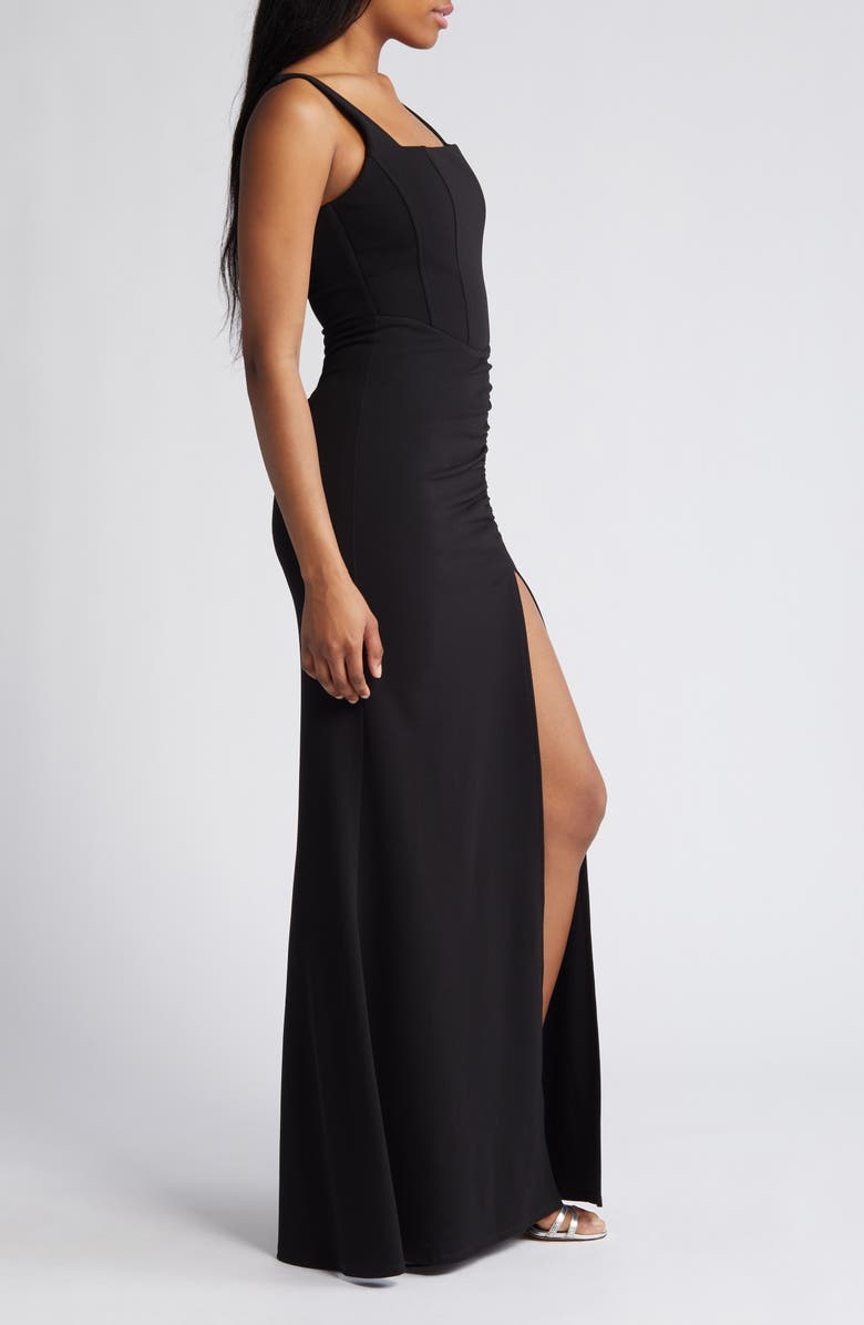 Corset Sleeveless Ruched Gown