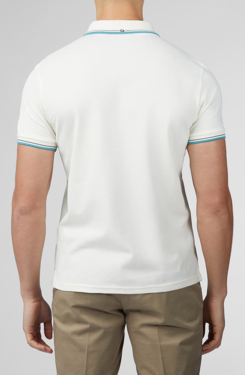 Ben Sherman Signature Tipped Organic Cotton Piqué Polo, Alternate, color, 