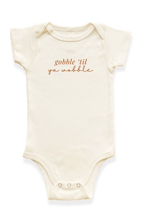 Gobble 'til Ya Wobble Organic Baby Bodysuit