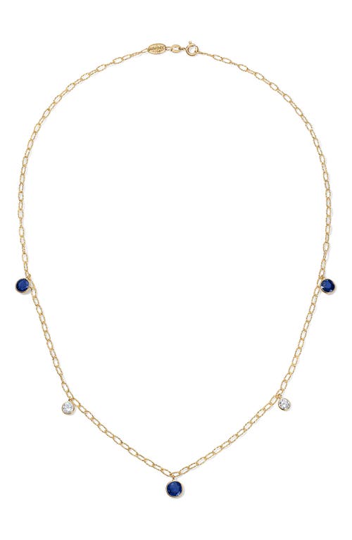 Mindi Mond Ceylon Sapphire & Diamond Tinsel Necklace