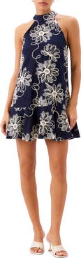 FIFTEEN TWENTY Brenda Embroidered Halter Dress
