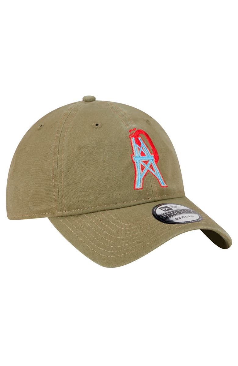 New Era Men's New Era Olive Tennessee Titans Oilers Throwback City Originals Lifestyle 9TWENTY Adjustable Hat, Alternate, color, Olive