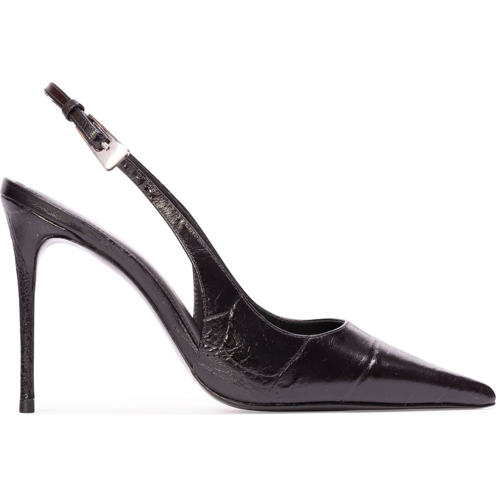 Black Suede Studio Branca 100 Slingback Pump In Black