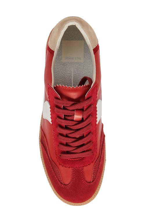 Dolce Vita Notice Wide Sneakers Crimson Suede In Red