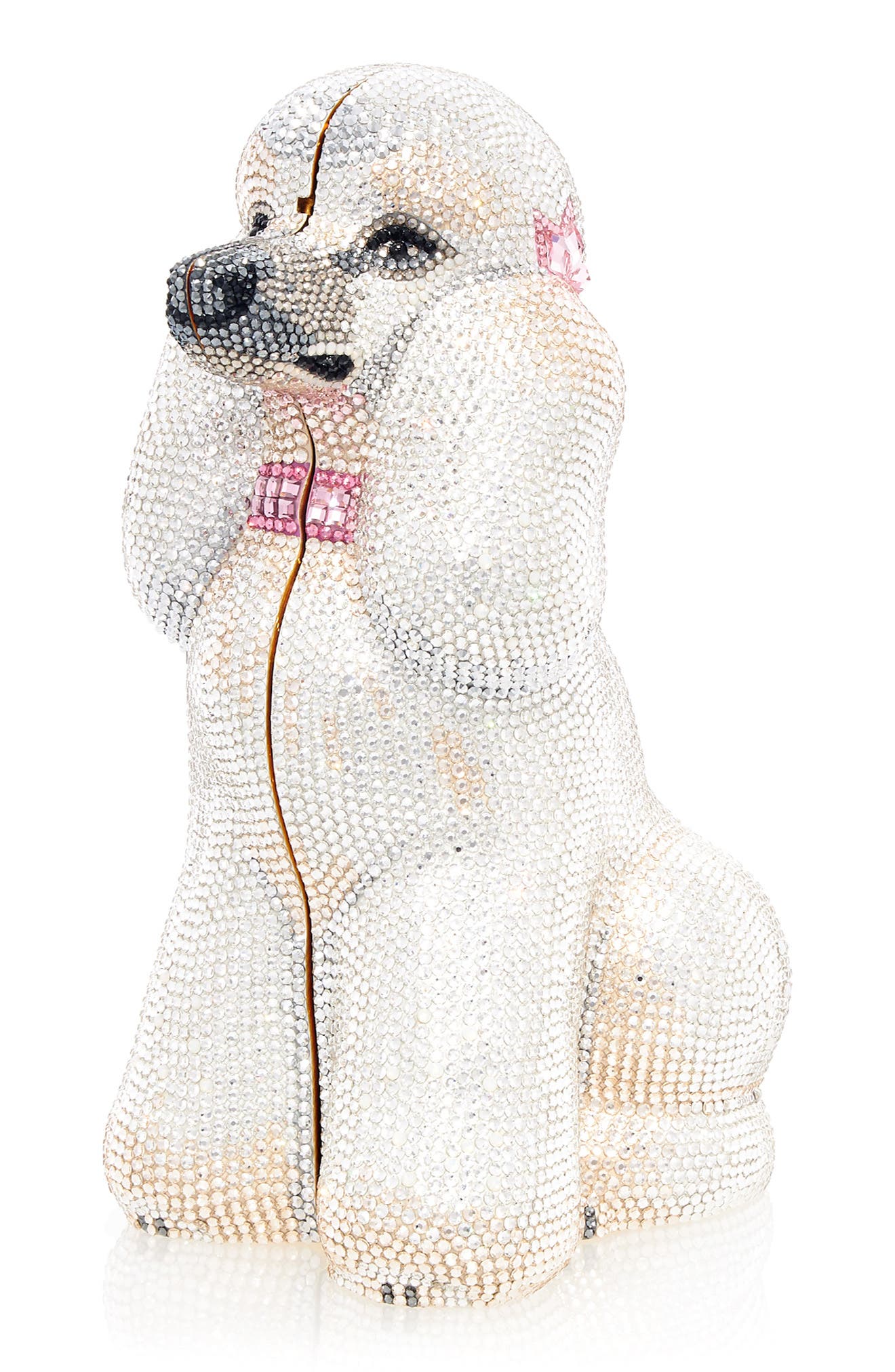 JUDITH LEIBER COUTURE Judith Leiber French Poodle Lucille Crystal Clutch, Main, color, 