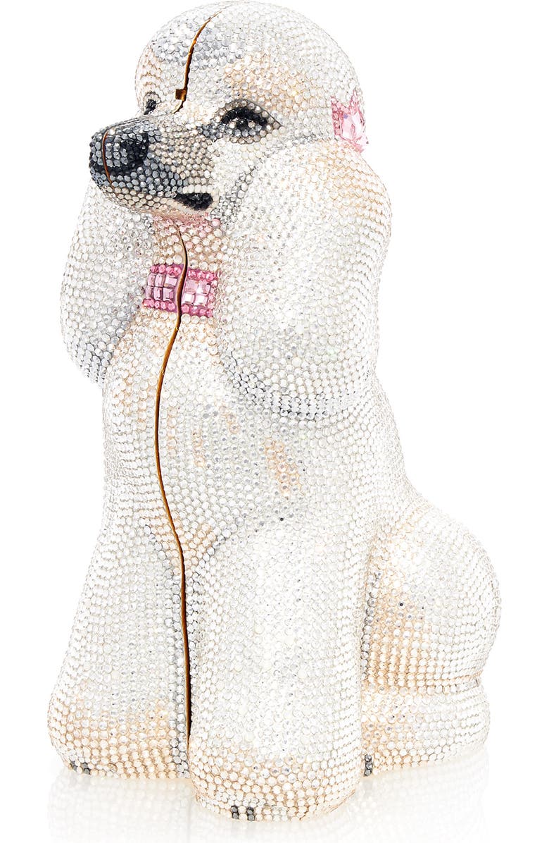 JUDITH LEIBER COUTURE Judith Leiber French Poodle Lucille Crystal Clutch, Main, color,