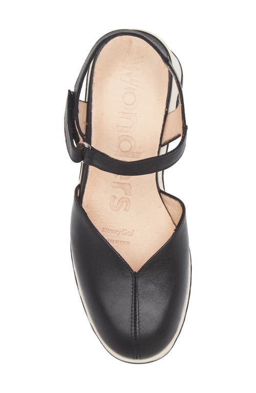 Wonders Samara Platform Wedge Pump In Sauvage Black