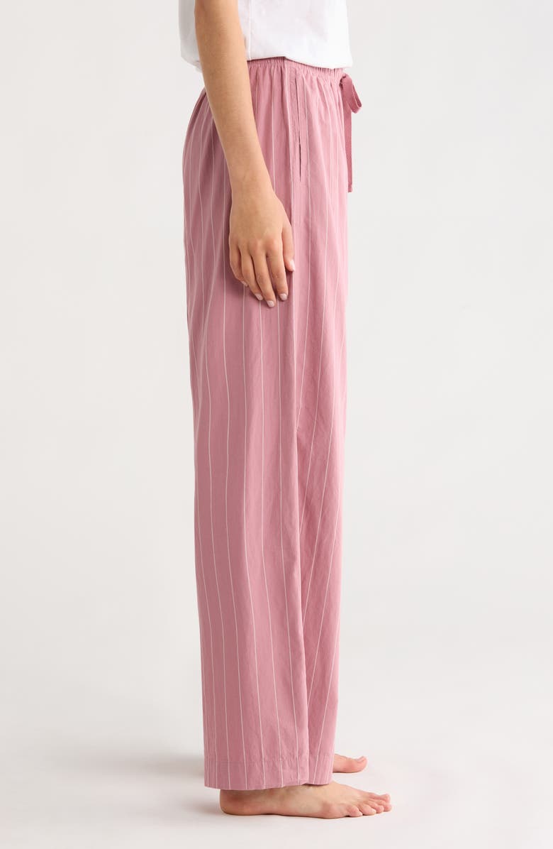 Nordstrom Cotton Poplin Pajama Pants, Alternate, color, Pink Wide Pinstripe