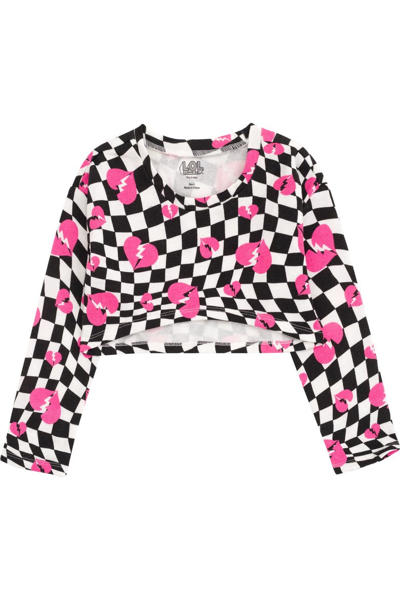 Queen Bee Fleece Cropped Top and Jumpsuit Set, Alternate, color, Queen Bee Pink