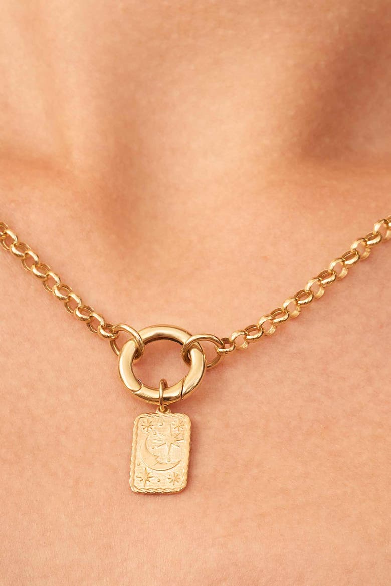 14K Yellow Gold Goodnight Moon Pendant Charm, Alternate, color, Yellow Gold