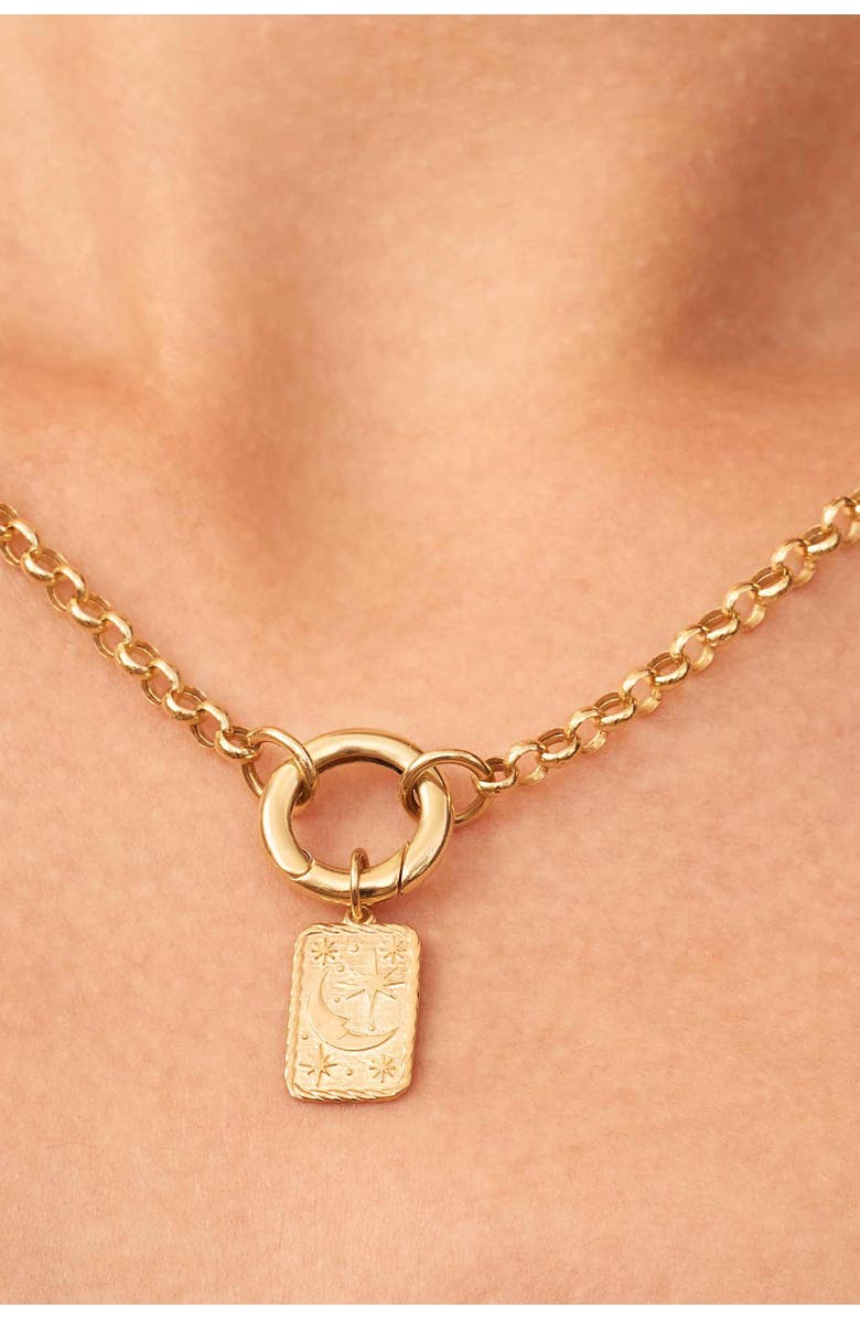 Oradina 14K Yellow Gold Goodnight Moon Pendant Charm, Alternate, color, Yellow Gold