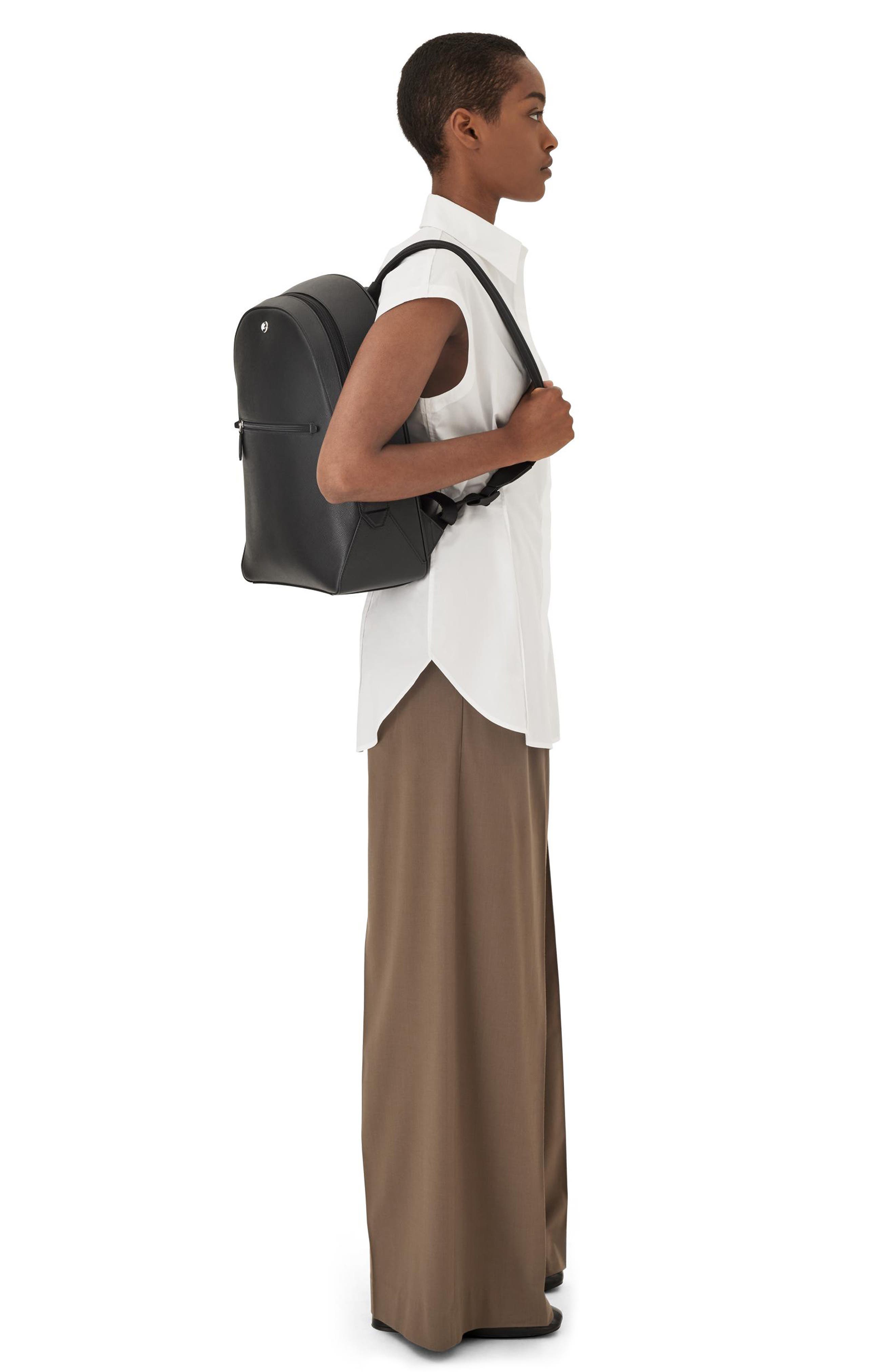 Montblanc Small Sartorial Leather Backpack, Alternate, color, 