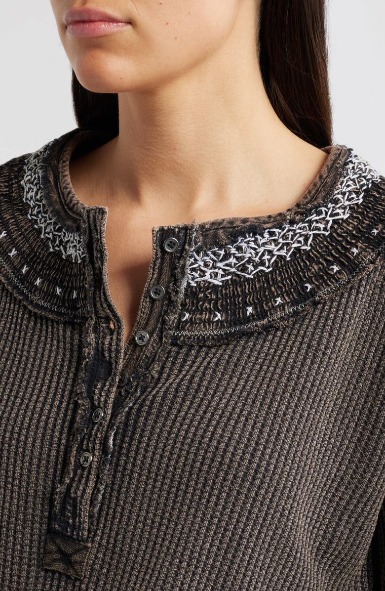 Free People Holly Embroidered Henley, Alternate, color,