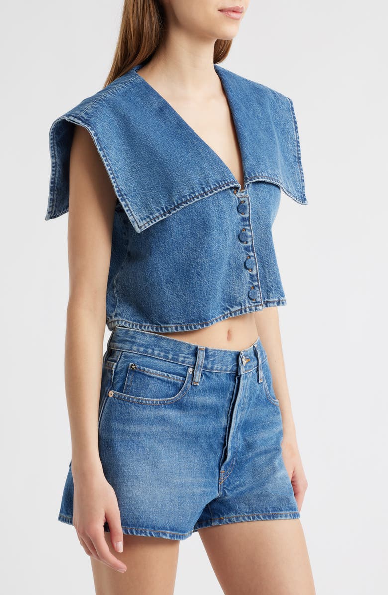 FRAME The Bib Denim Top, Alternate, color, Dalloway