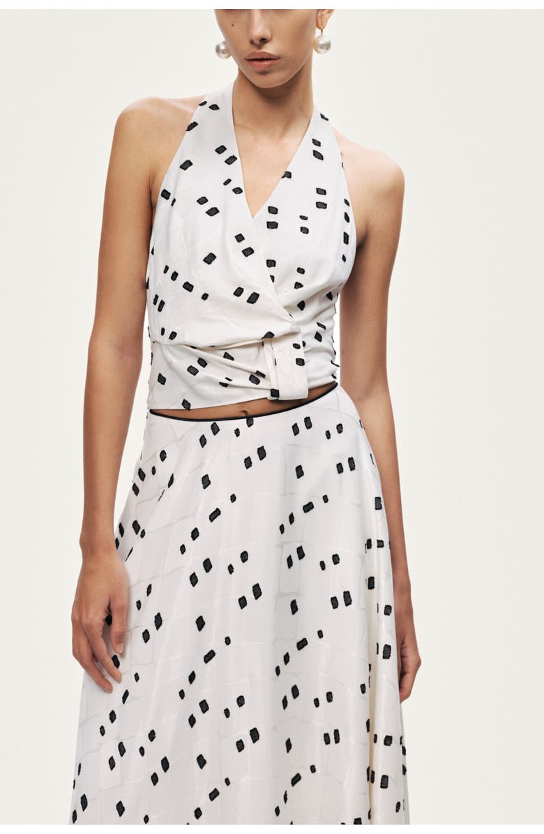 Nocturne Women's High-Rise Midi Skirt with Print Details, Alternate, color, Multi-Colored