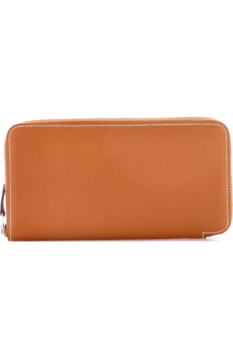 Pre-Owned Hermes Azap Zip Around Wallet Silk'in Epsom Long, Main, color, Gold