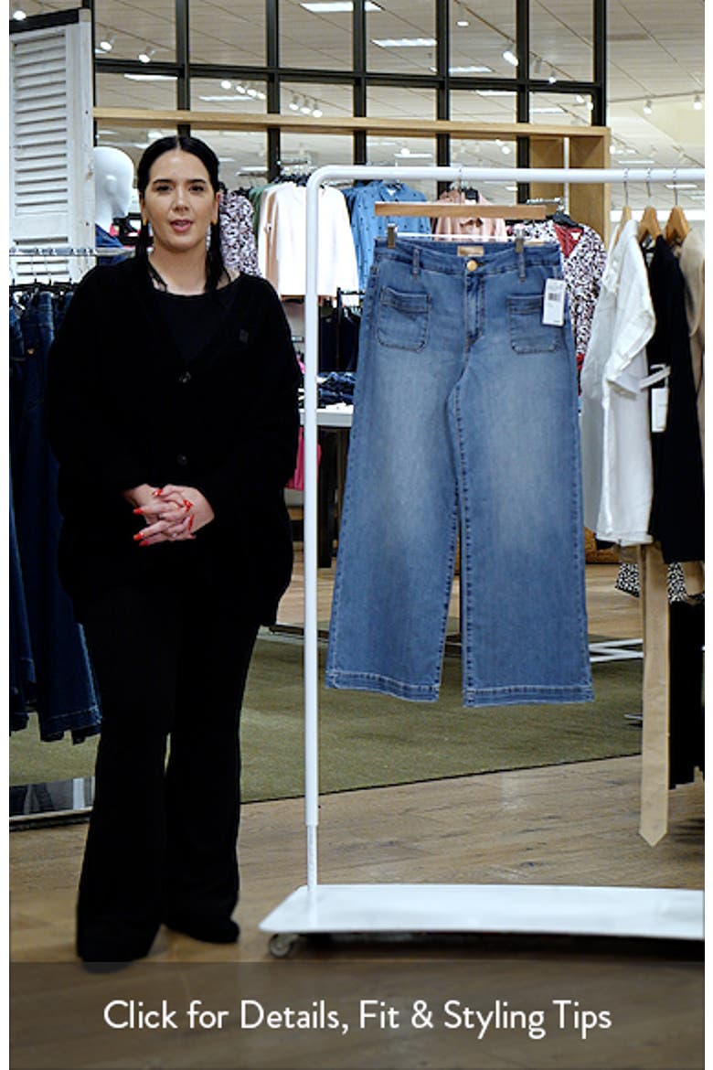 Meg Patch Pocket High Waist Ankle Wide Leg Jeans video