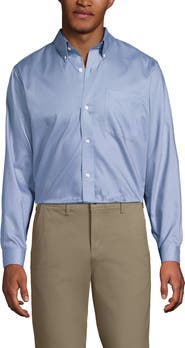 Lands' End No Iron Supima Cotton Pinpoint Buttondown Collar Dress Shirt