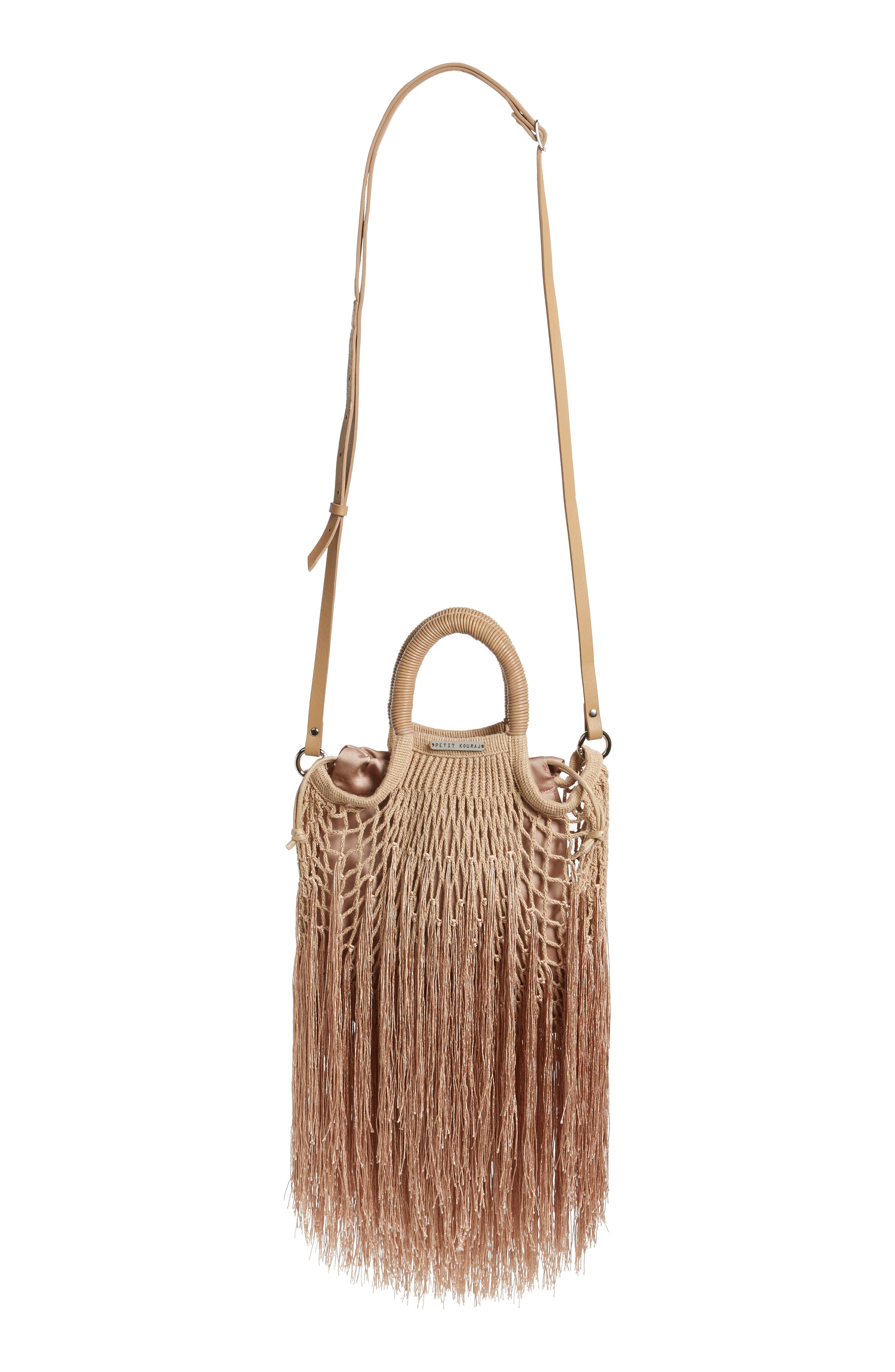 Petit Kouraj Mini Fringe Top Handle Bag, Alternate, color, 