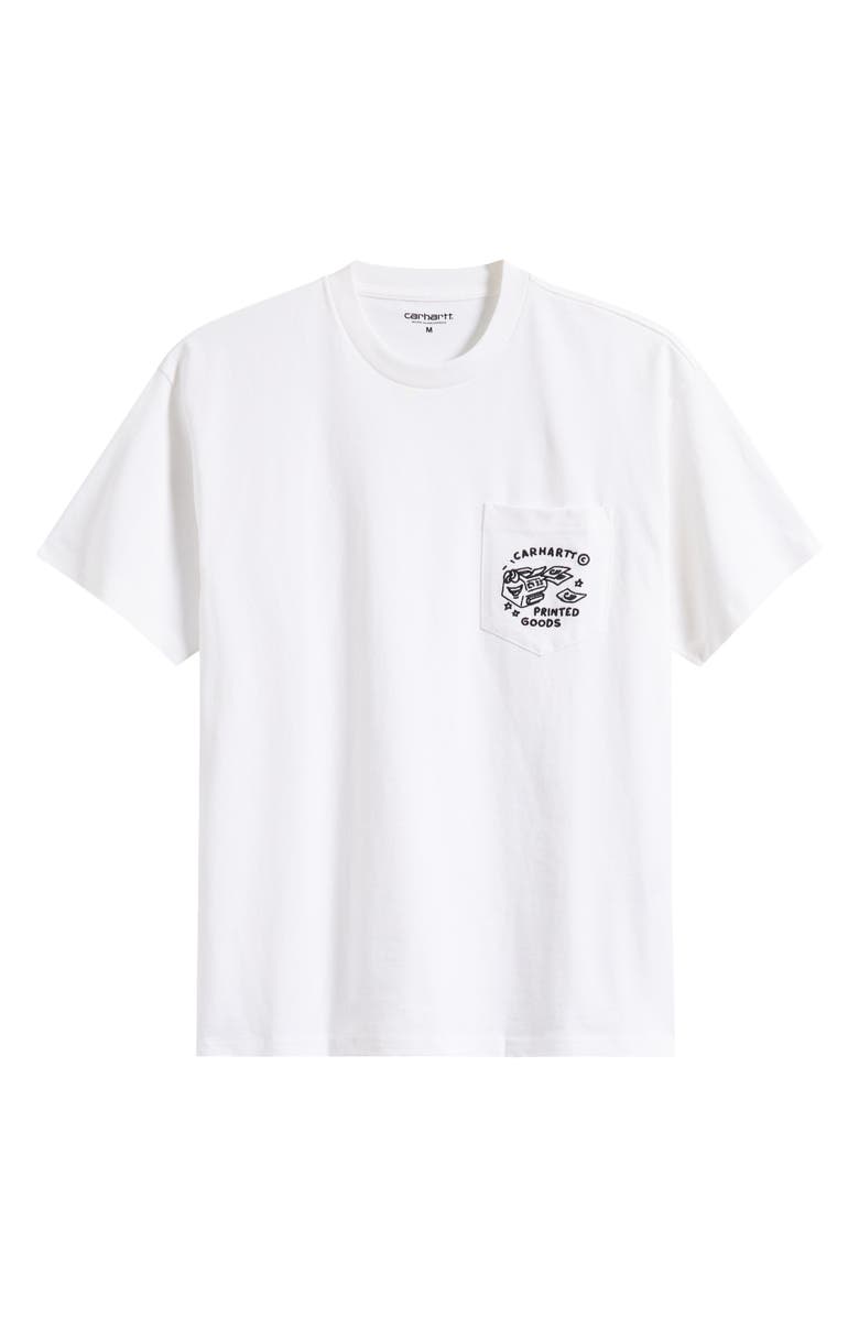 Carhartt Work In Progress Fragments Embroidered Pocket Organic Cotton T-Shirt, Alternate, color, 