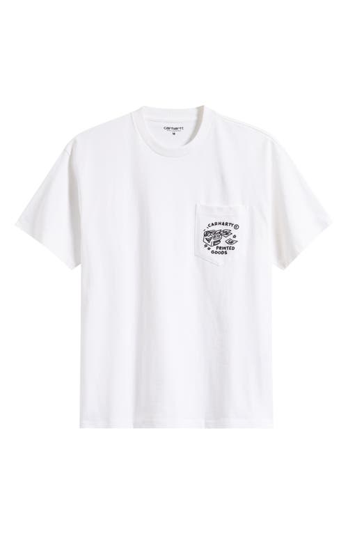 CARHARTT CARHARTT WORK IN PROGRESS FRAGMENTS EMBROIDERED POCKET ORGANIC COTTON T-SHIRT