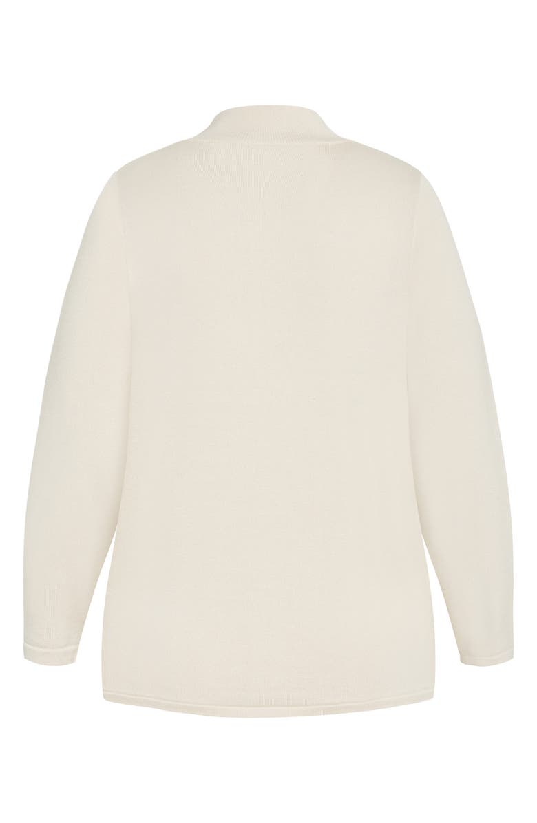 City Chic Reign Mock Neck Sweater, Alternate, color, Oat