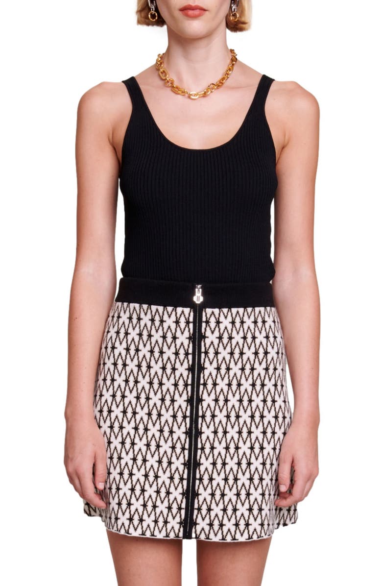 maje Joyal Knit Miniskirt, Main, color,