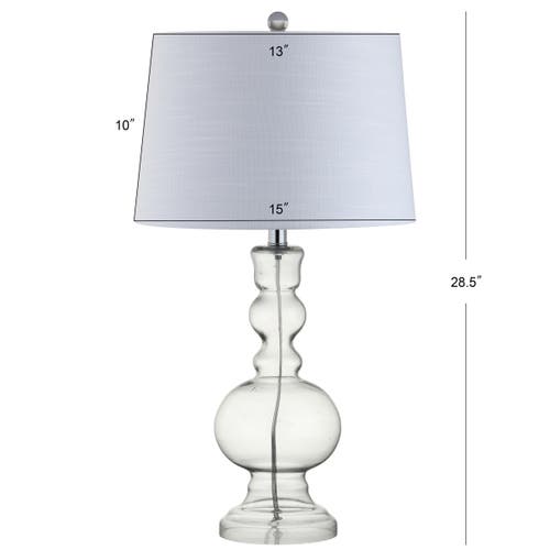 Jonathan Y Genie 28.5" Glass Led Table Lamp In Clear