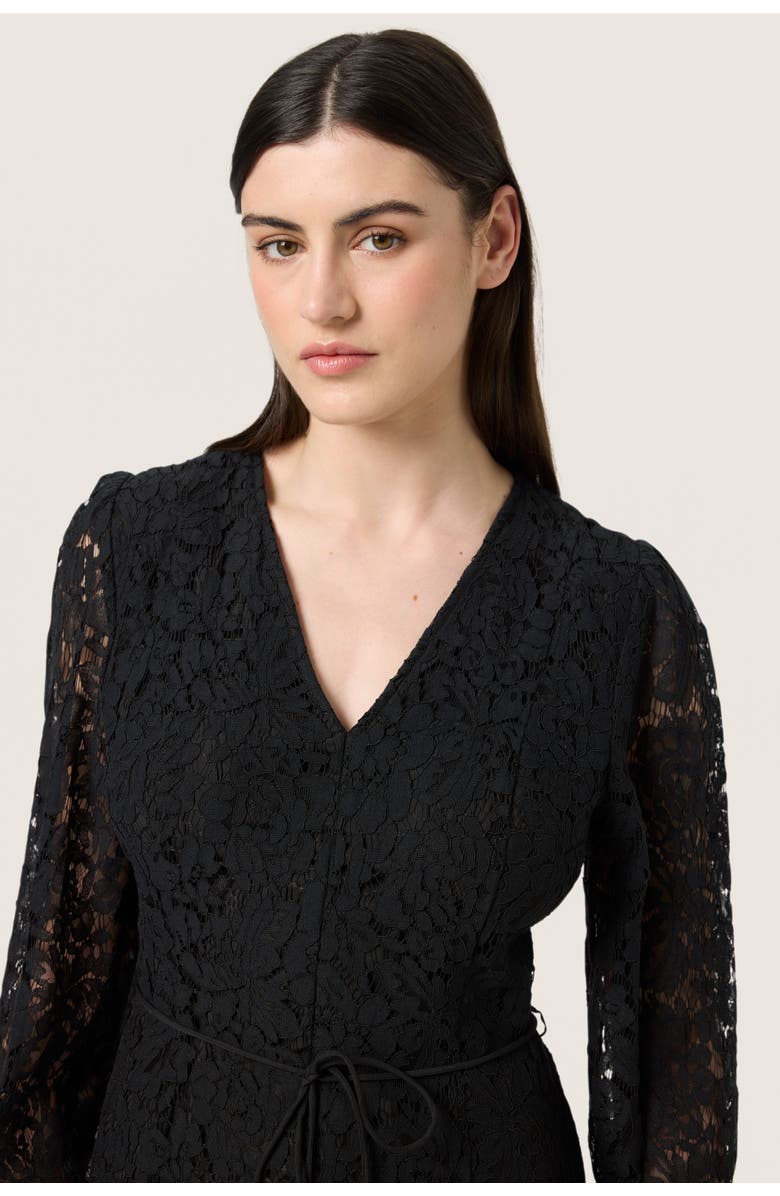 Soaked in Luxury SLHanni V-neck Long Sleeves Lace Dress, Alternate, color, Black