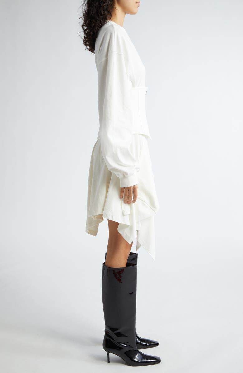 Acne Studios Eyo Long Sleeve Corset Waist Dress, Alternate, color,